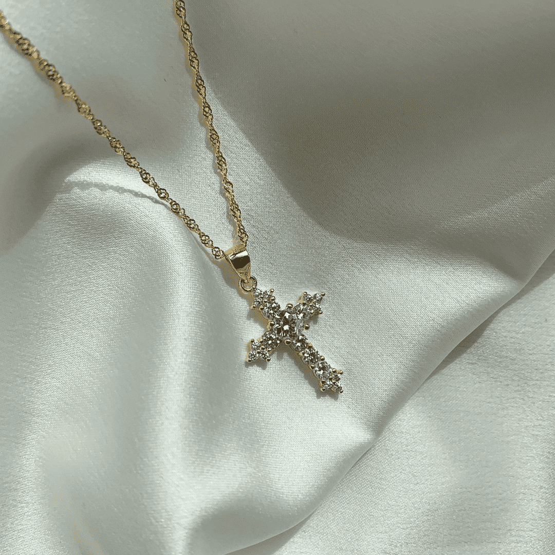 [ORA ]Delicate Cross Shape Necklace