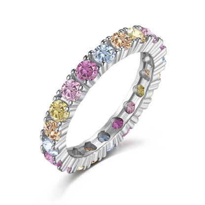 [ORA ]Dazzling Lustrous Round Cut Tennis Ring