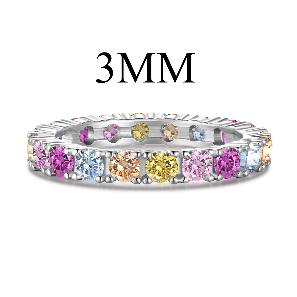 [ORA ]Dazzling Lustrous Round Cut Tennis Ring