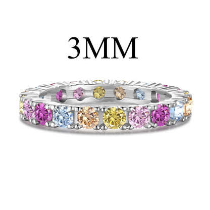 [ORA ]Dazzling Lustrous Round Cut Tennis Ring
