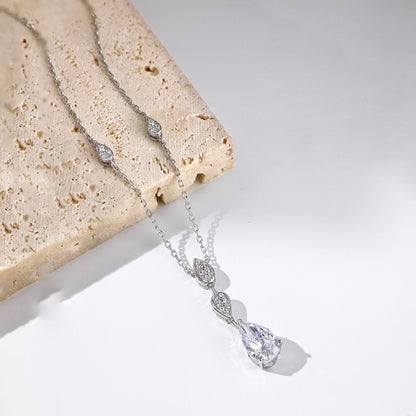 [ORA ]Dazzling Pear Cut Necklace