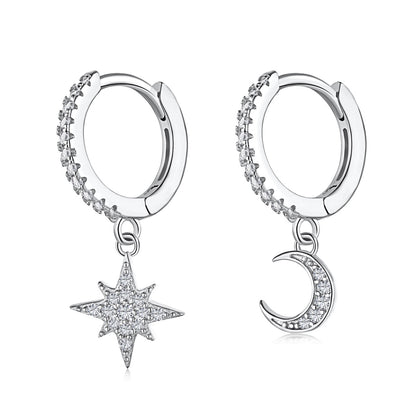 [ORA]Star and Moon Asymmetric Earrings