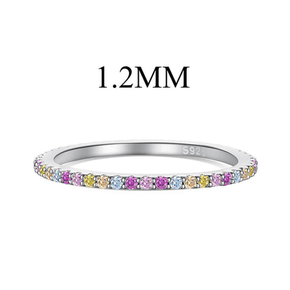[ORA ]Ornate Colorful Round Cut Tennis Ring