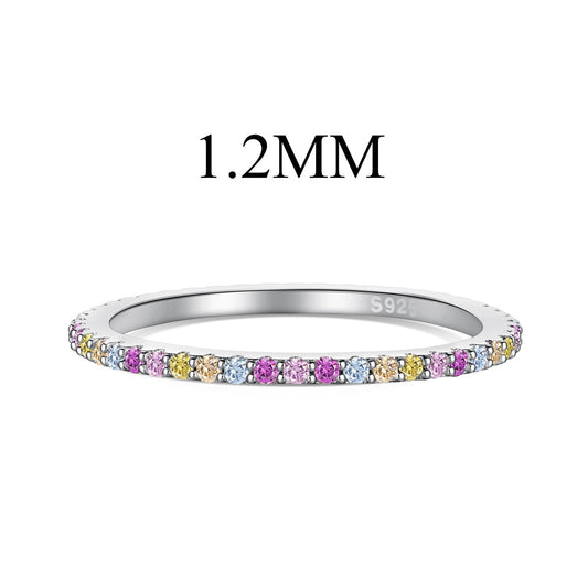 [ORA ]Ornate Colorful Round Cut Tennis Ring
