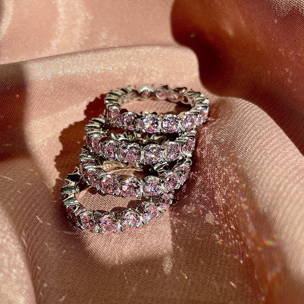 [ORA ]Eternity Round Cut Tennis Ring