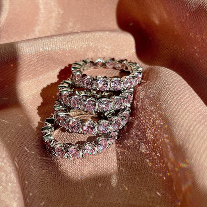 [ORA ]Eternity Round Cut Tennis Ring