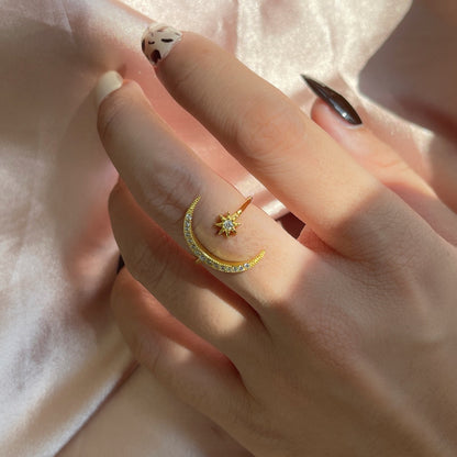 [ORA ]Eternity Moon & Star Ring