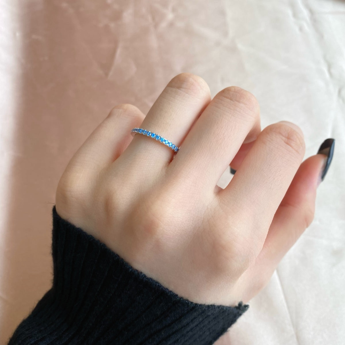 [ORA ]Delicate Sparkling Round Cut Daily Ring