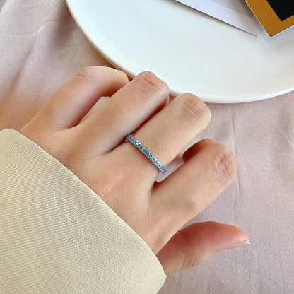 [ORA ]Delicate Sparkling Round Cut Daily Ring