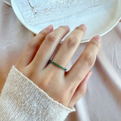 [ORA ]Delicate Sparkling Round Cut Daily Ring