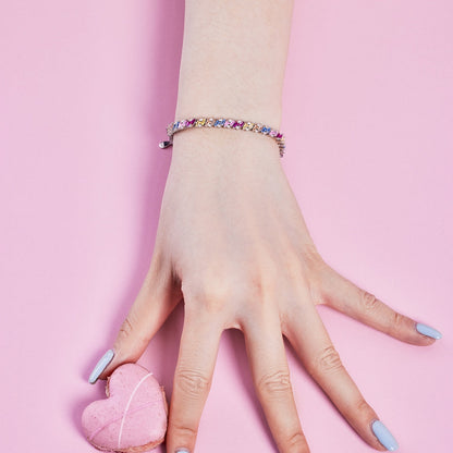 [ORA ]Ornate Sparkling Multi Cut Party Bracelet