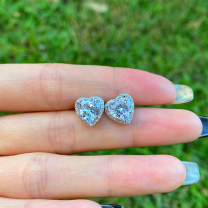 [ORA]Sparkling Heart Shape Lover Earrings