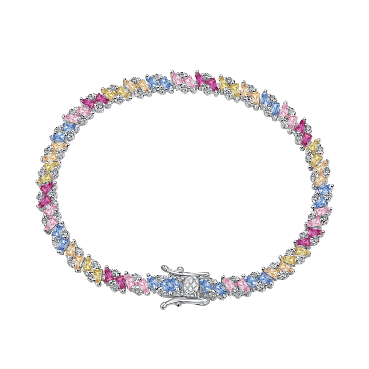 [ORA ]Ornate Sparkling Multi Cut Party Bracelet