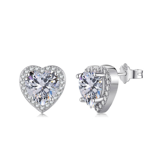 [ORA ]Sparkling Heart Shape Lover Earrings