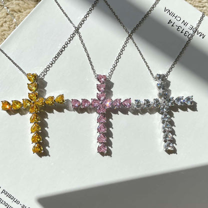 [ORA ]Radiant Cross Shape Necklace