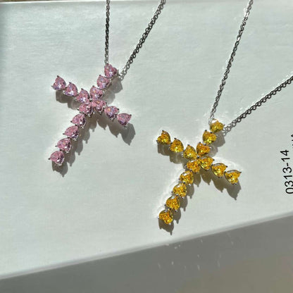 [ORA ]Radiant Cross Shape Necklace