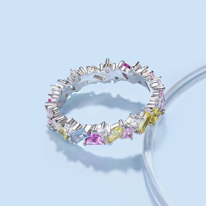[ORA ]Dazzling Polychromatic Multi cut Daily Ring