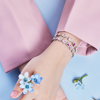 [ORA ]Dainty Charming Emerald Cut Daily Bracelet