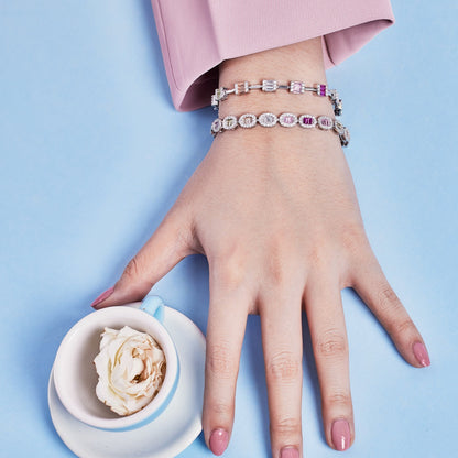 [ORA ]Dainty Charming Emerald Cut Daily Bracelet