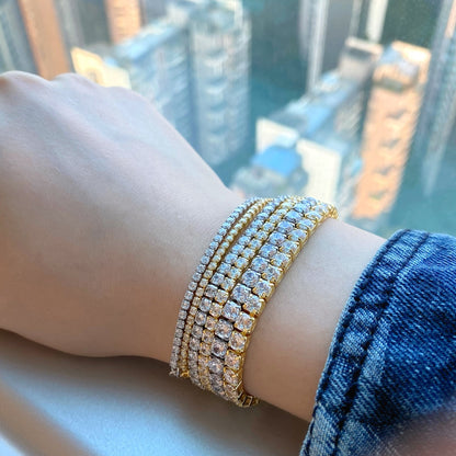 [ORA ]Sparkling Radiant Princess Cut Tennis Bracelet