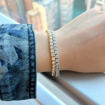 [ORA ]Sparkling Radiant Princess Cut Tennis Bracelet