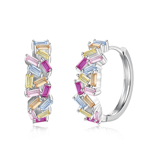 [ORA ]Dazzling Colorful Emerald Cut Daily Earrings