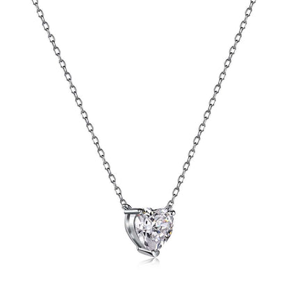 [ORA]Heart Shape Main Stone Pendant Collarbone Necklace