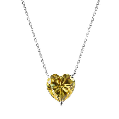 [ORA]6.0 carat Radiant Heart Shape Necklace