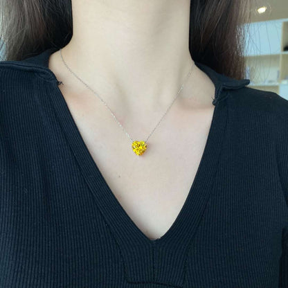 [ORA ]6.0 carat Radiant Heart Shape Necklace