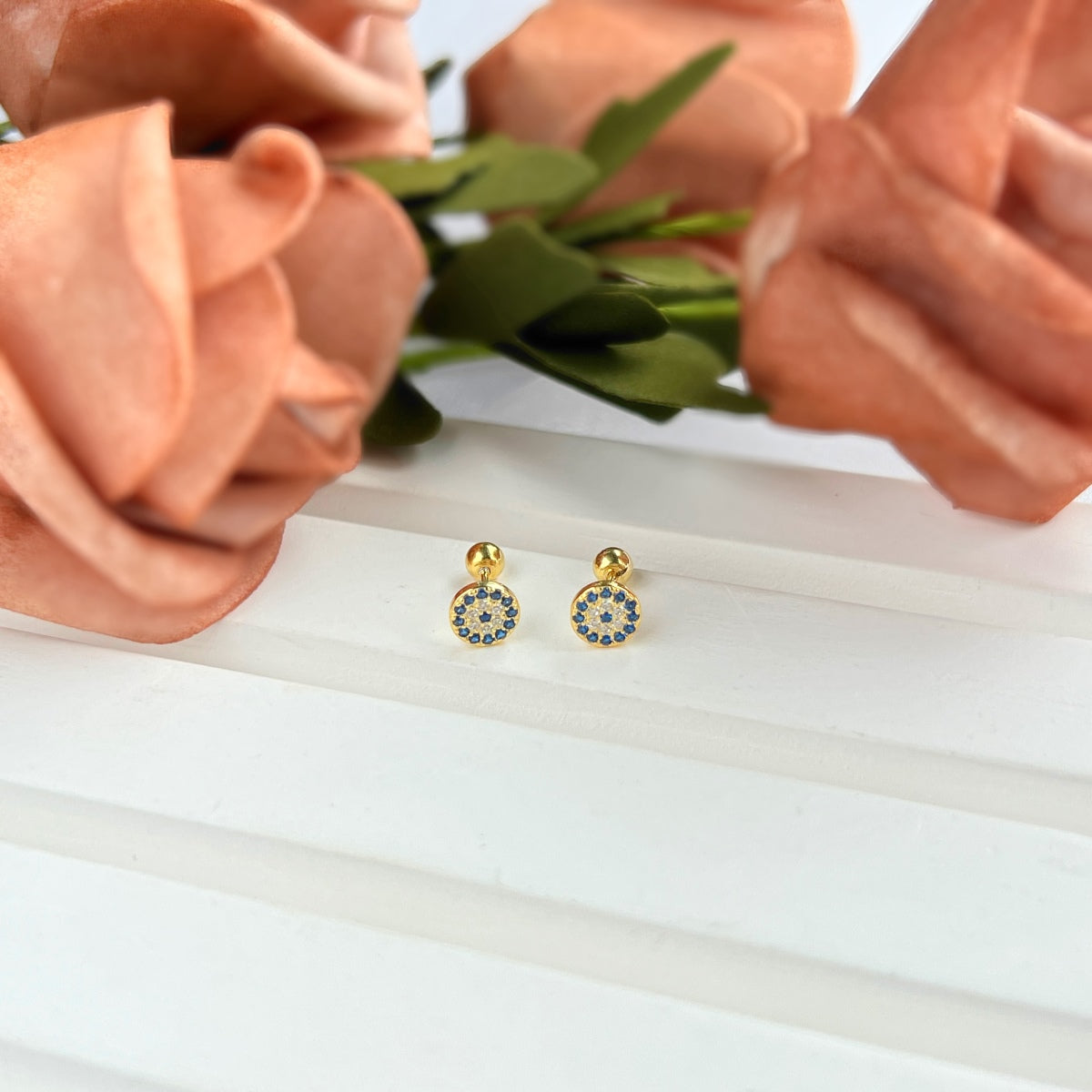 [ORA ]Devil's Eye Ear Bone Nail Earrings