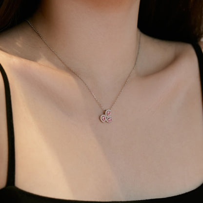 [ORA ]Elegant Flower Shape Pear Cut Necklace