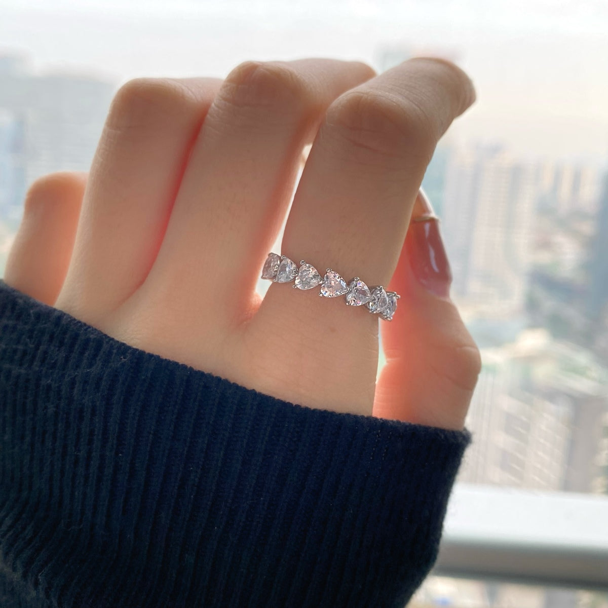 [ORA ]0.25 Carat Radiant Romance Heart Cut Lover Ring