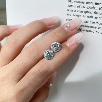 [ORA ]Classic Princess Round Shape Earrings