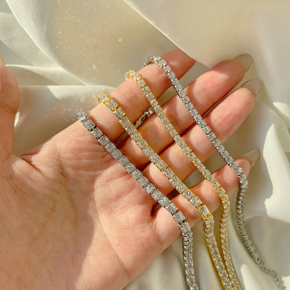 [ORA ]Sparkling Radiant Princess Cut Tennis Bracelet
