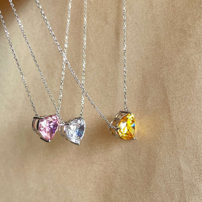 [ORA ]6.0 carat Radiant Heart Shape Necklace
