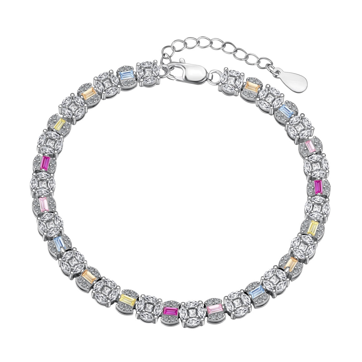 [ORA ]Dazzling Radiant Multi Cut Daily Bracelet