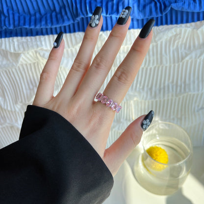 [ORA ]Dainty Elongated Cushion Cut Tennis Ring