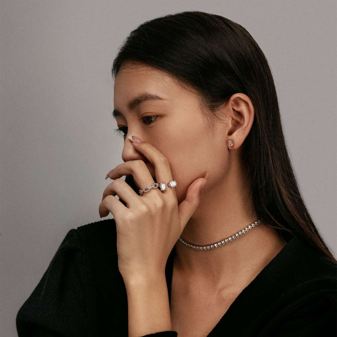 [ORA ]Elegant Tennis Chain Necklace