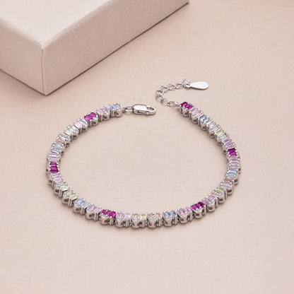 [ORA ]Delicate Colorful Emerald Cut Party Bracelet