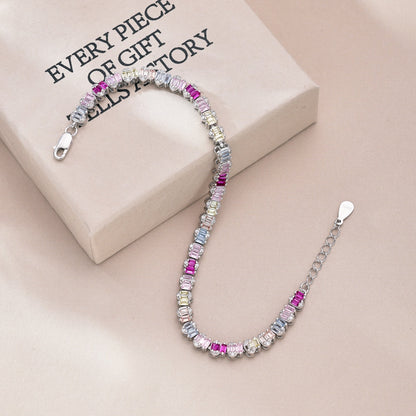 [ORA ]Delicate Colorful Emerald Cut Party Bracelet