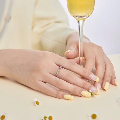 [ORA ]Dazzling Lustrous Round Cut Tennis Ring
