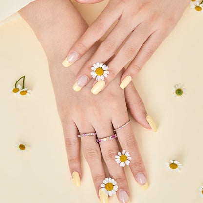 [ORA ]Dazzling Lustrous Round Cut Tennis Ring