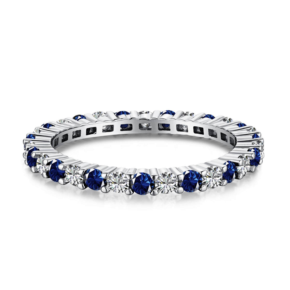 [ORA ]Exquisite Colorful Round Cut Tennis Ring