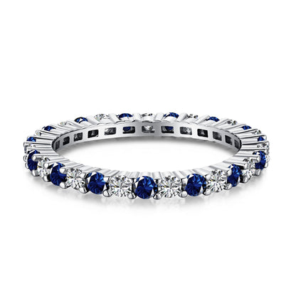 [ORA ]Exquisite Colorful Round Cut Tennis Ring