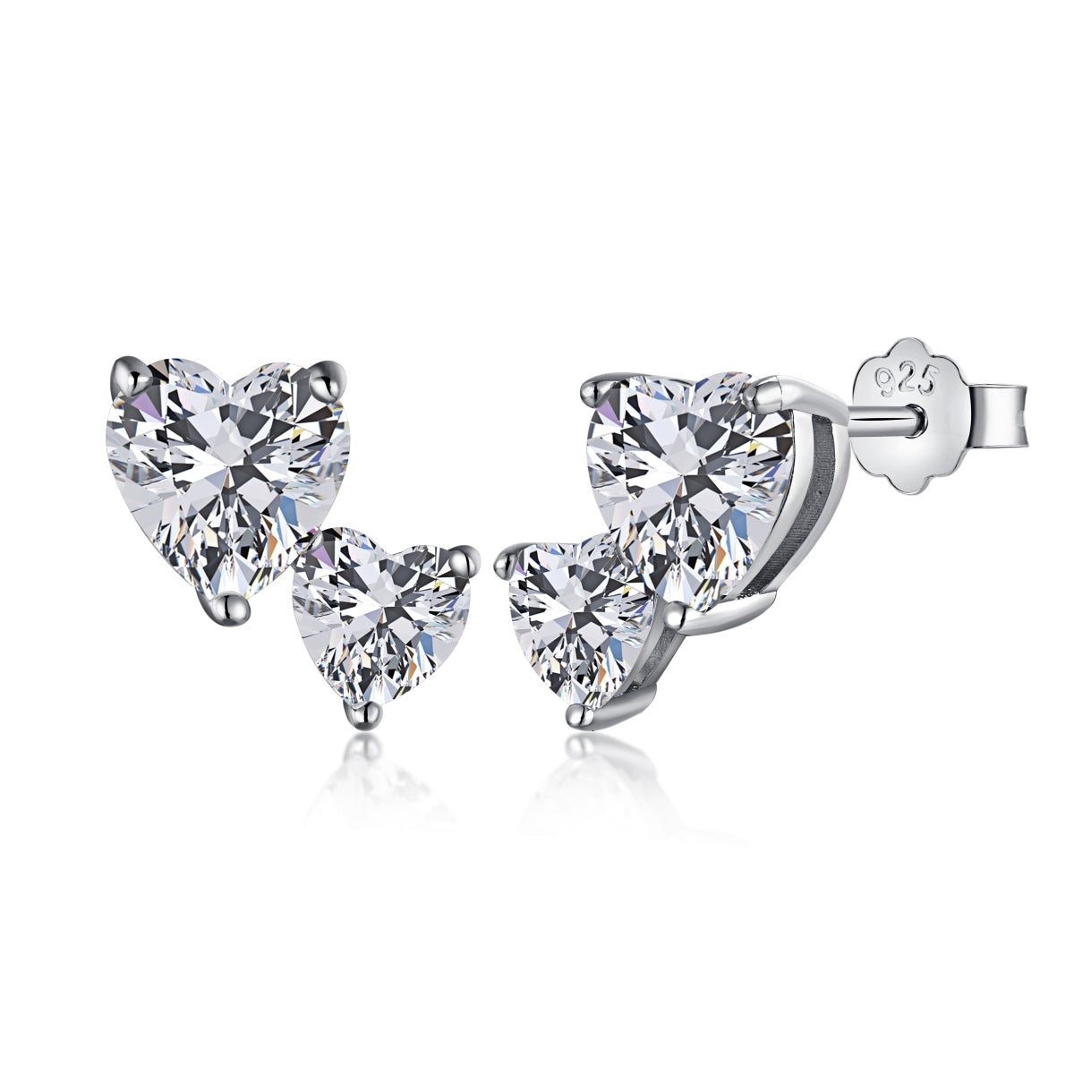[ORA]Double Heart-Shape Classic Princess Style Earrings