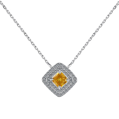 [ORA ]Sparkling Asscher Cut Necklace