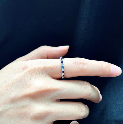[ORA ]Exquisite Colorful Round Cut Tennis Ring