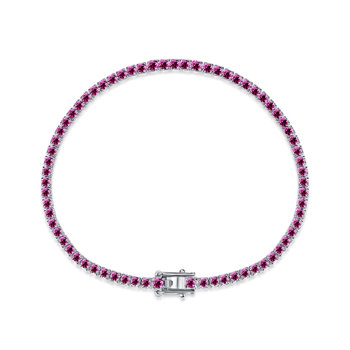 [ORA]Dazzling Colorful Round Cut Daily Bracelet
