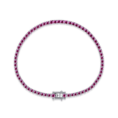 [ORA]Dazzling Colorful Round Cut Daily Bracelet