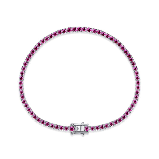 [ORA]Dazzling Colorful Round Cut Daily Bracelet